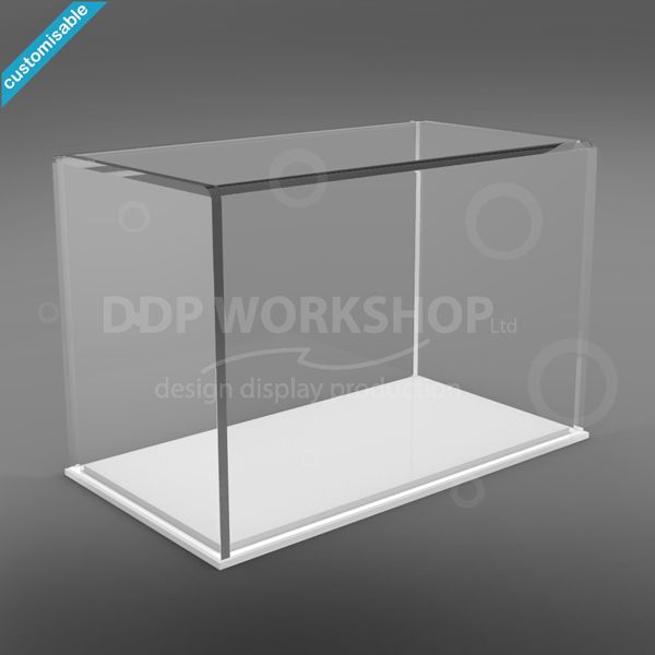 Model Display Case White Slimline Base Model Display Cases