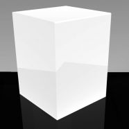 White Acrylic Display Plinth Pedestal 400