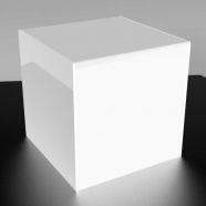 White Acrylic Display Plinth Pedestal 300