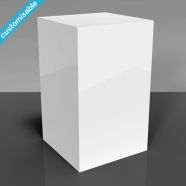 White Acrylic Display Plinth Pedestal 500