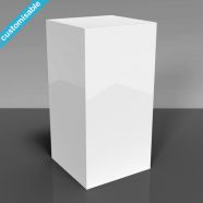 White Acrylic Display Plinth Pedestal 600