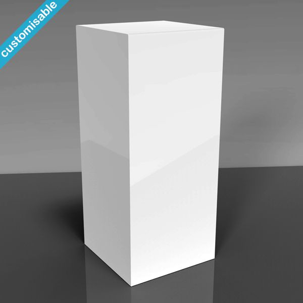 White Acrylic Display Plinth Pedestal 700 White Acrylic Display