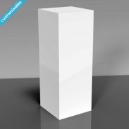 White Acrylic Display Plinth Pedestal 800