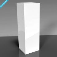 White Acrylic Display Plinth Pedestal 900