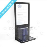 Wall mounted Display Case with Graphics Holder